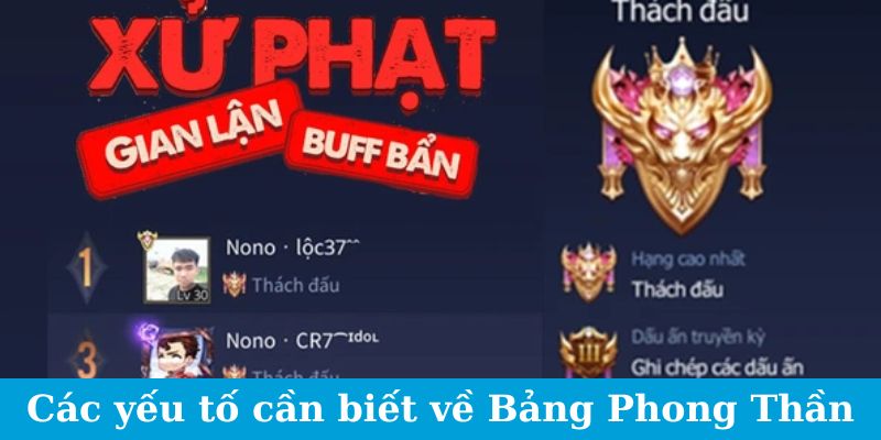 Các yếu tố cần biết về bảng phong thần trong Liên Quân 