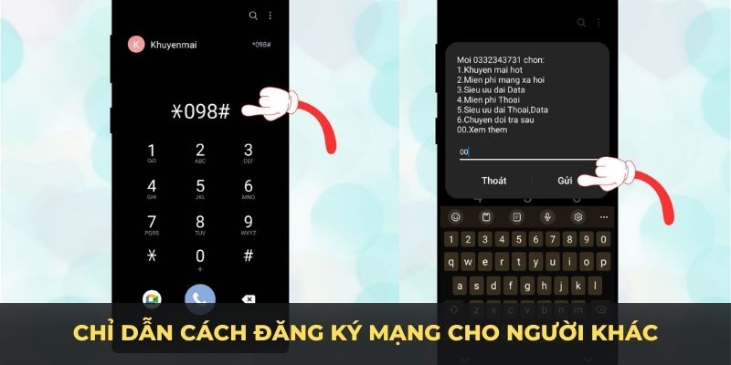 Chỉ dẫn cách đăng ký mạng cho thuê bao khác