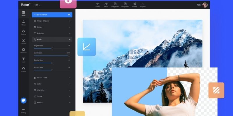 Fotor cung cấp trình sửa ảnh chuyên nghiệp