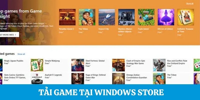 Tải game free từ Windows Store